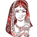 60486487-shaadi-femme-indienne-dans-une-robe-de-mariée-et-bijoux-de-mariée-en-arrière-plan-des-motifs-de-pais-1