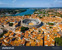 stock-photo-the-aerail-view-of-arles-a-city-on-the-rh-ne-river-in-the-provence-region-of-southern-france-2268409131